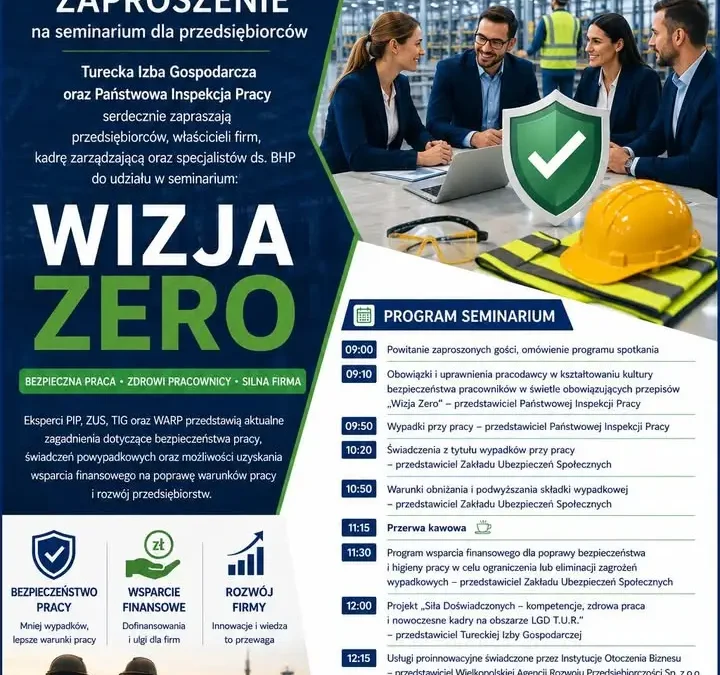 Seminarium „Wizja Zero” dla przedsiębiorców w Turku – 22 czerwca