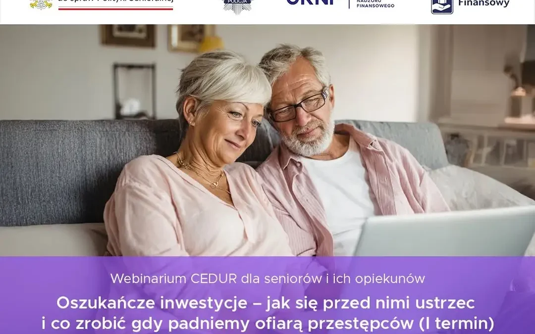 Bezpłatne webinarium dla seniorów o oszukańczych inwestycjach – 29 czerwca