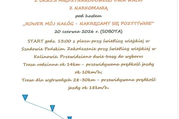 Rajd rowerowy w Gminie Turek z okazji Dnia Walki z Narkomanią