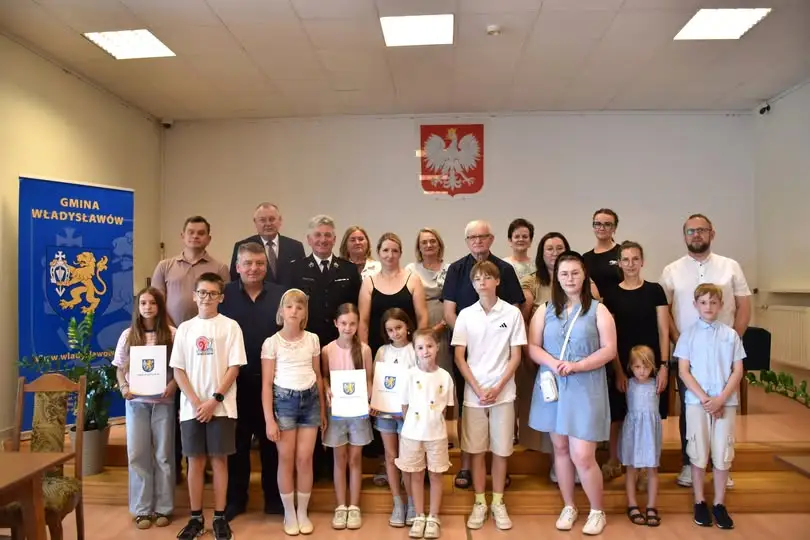 Laureaci gminnego etapu Ogólnopolskiego Strażackiego Konkursu Plastycznego we Władysławowie