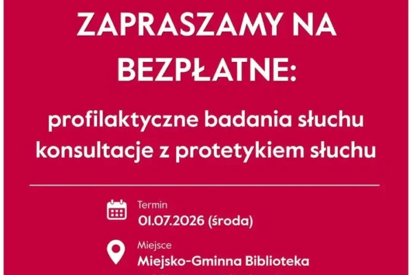 Bezpłatne badania słuchu w Tuliszkowie – zapraszamy 1 lipca