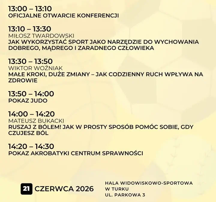 Harmonogram konferencji UaktywniaMY Turek 2026 już dostępny