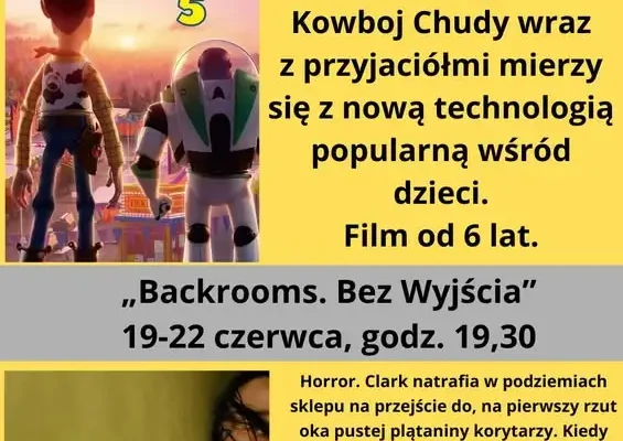 Kino Tur zaprasza na filmy: „Toy Story 5” i „Backrooms”