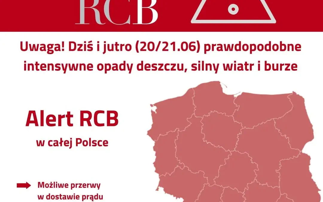 Ostrzeżenie II stopnia przed burzami dla powiatu tureckiego – IMGW alarmuje