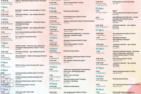 Wakacje w Turku 2026 – program na czerwiec i lipiec