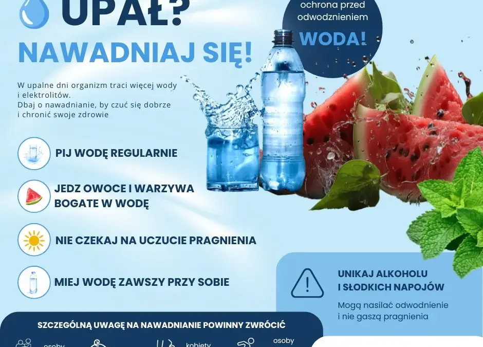 Upały: jak prawidłowo nawadniać organizm? Praktyczne porady