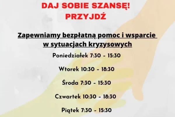 Powiatowe Centrum Pomocy Rodzinie w Turku przypomina o wsparciu dla osób w kryzysie