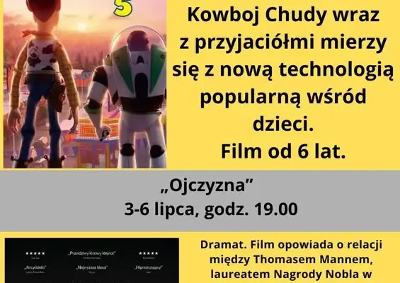 Kino Tur zaprasza na „Toy Story 5” i „Ojczyznę” od 3 lipca