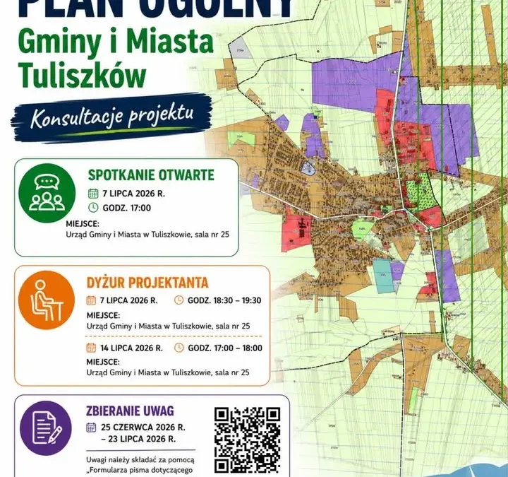 Konsultacje społeczne Planu Ogólnego Gminy i Miasta Tuliszków – ostatnie spotkanie 14 lipca