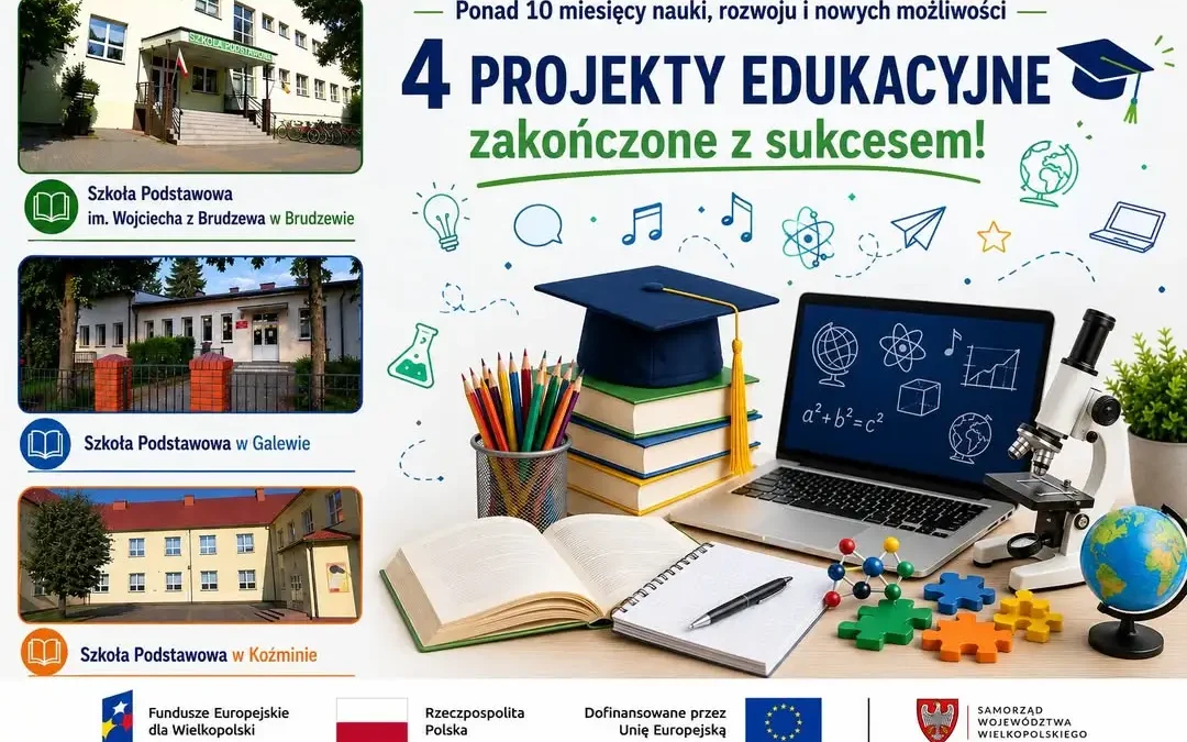 Gmina Brudzew podsumowuje rok szkolny pełen edukacyjnych projektów unijnych