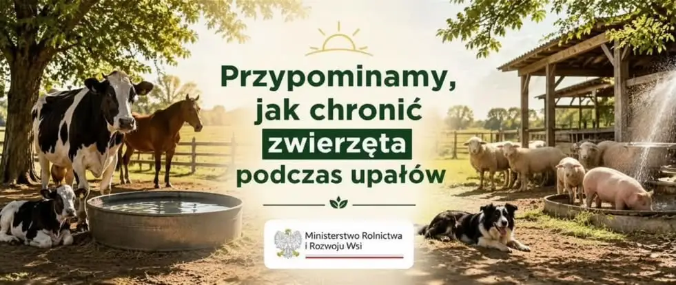 Upały zagrażają zwierzętom – jak o nie zadbać? Porady MRiRW