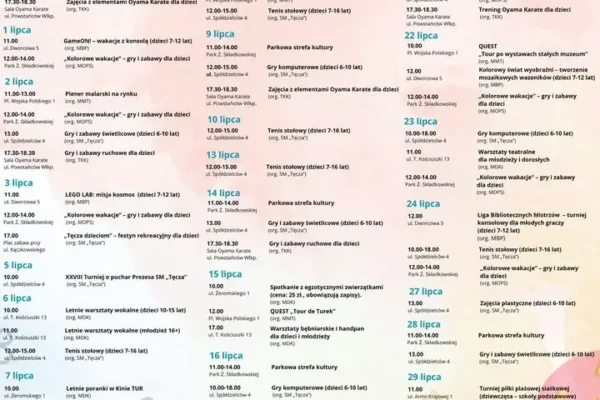 Wakacje w Turku – program na czerwiec i lipiec 2026