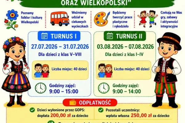 Półkolonie letnie 2026 w Gminie Kawęczyn – zostały ostatnie wolne miejsca