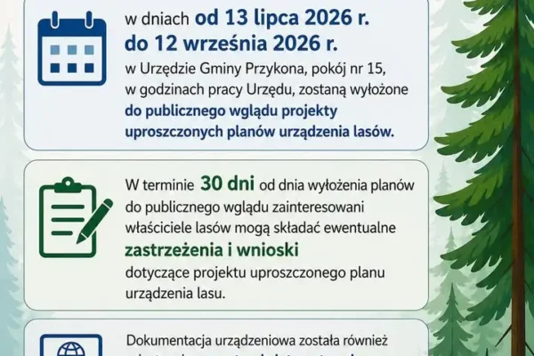 Ważna informacja dla właścicieli lasów w Gminie Przykona