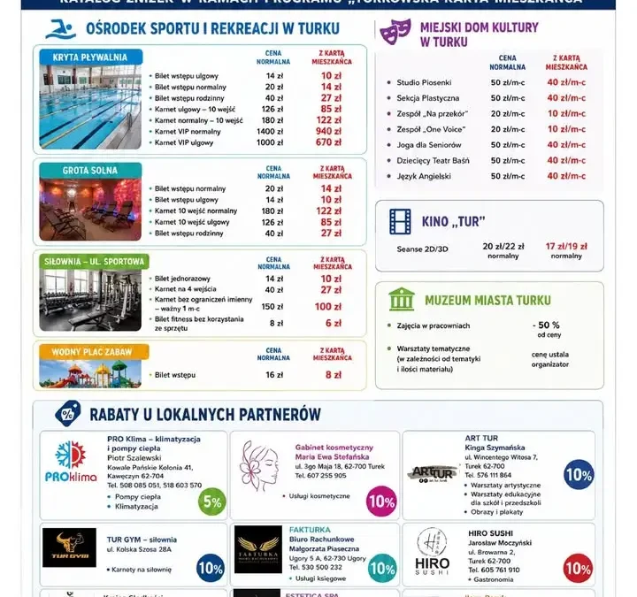 Nowi partnerzy Turkowskiej Karty Mieszkańca – zniżki na SPA i kosmetykę