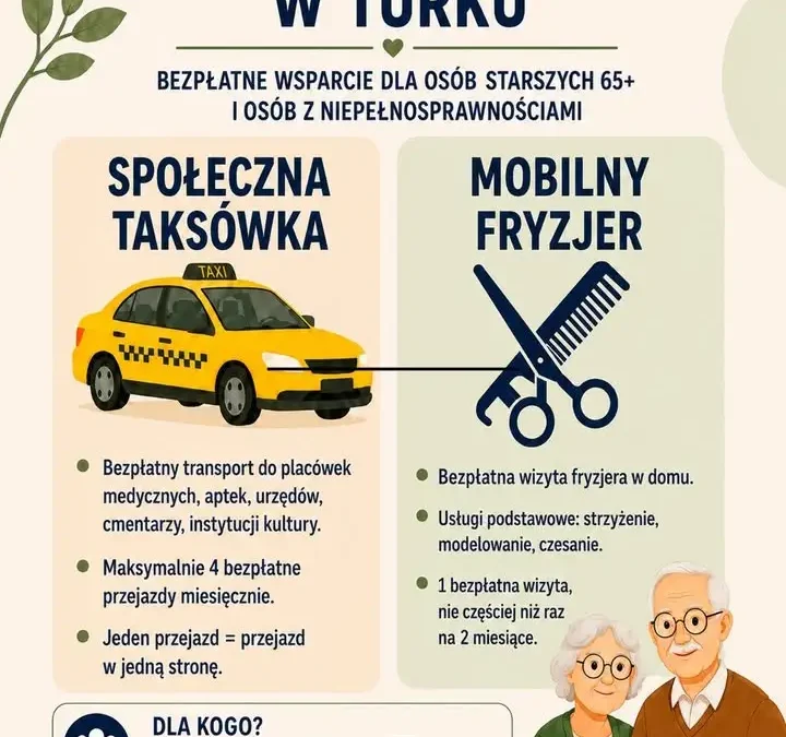 Bezpłatne wsparcie dla seniorów i osób z niepełnosprawnościami w Turku
