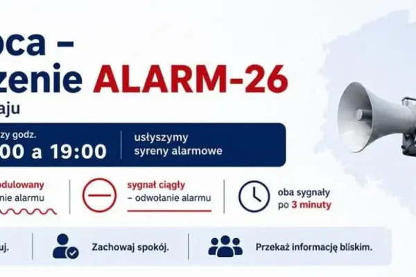 Ogólnopolskie ćwiczenia ALARM 2026 – w Tuliszkowie zawyją syreny