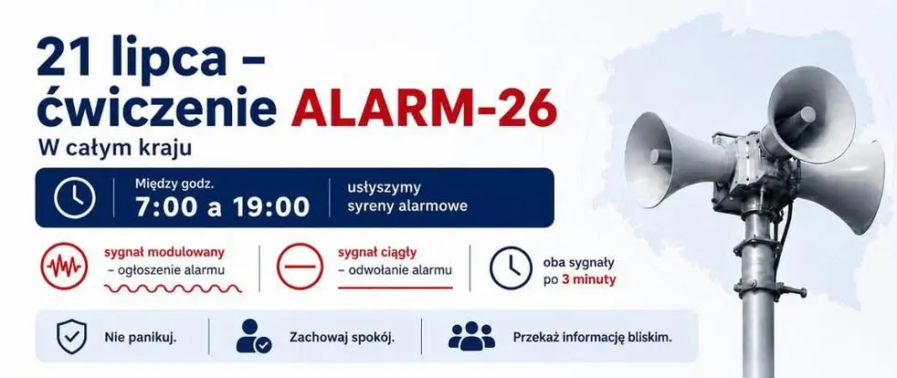 Ogólnopolskie ćwiczenia ALARM 2026 – w Tuliszkowie zawyją syreny