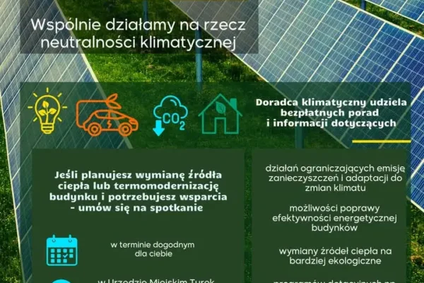 Gminny Doradca Klimatyczny w Turku – bezpłatne porady dla mieszkańców