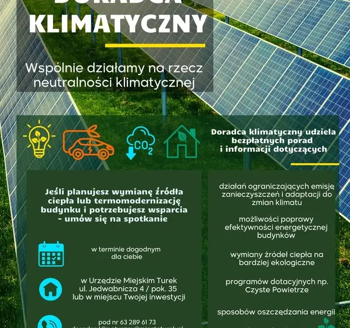 Gminny Doradca Klimatyczny w Turku – bezpłatne porady dla mieszkańców