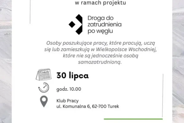 Spotkanie informacyjne o projekcie „Droga do zatrudnienia po węglu” w Turku