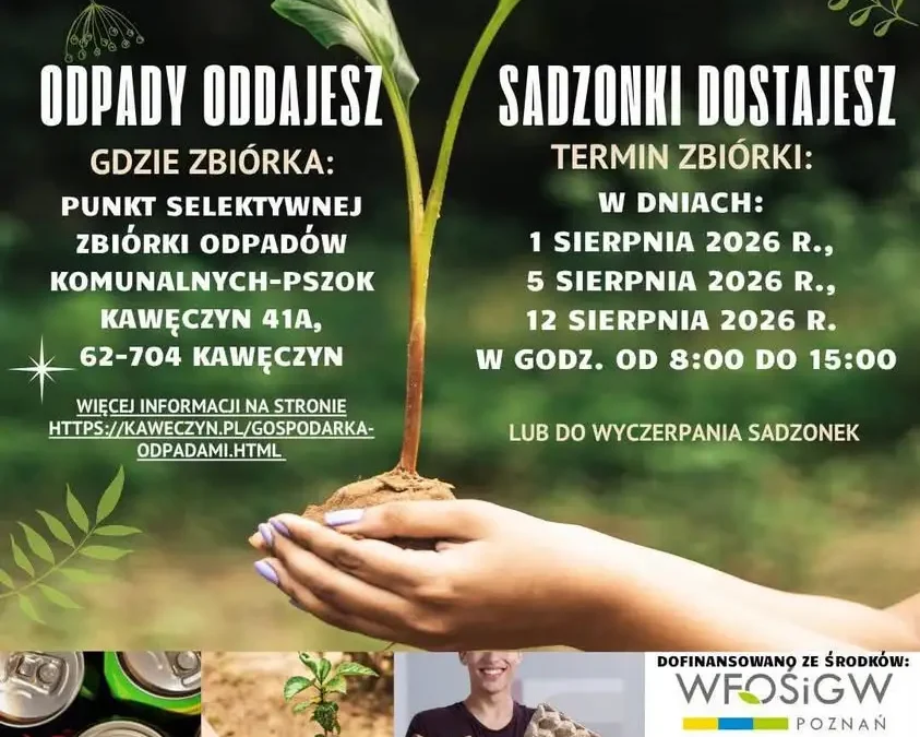 Ekologiczna akcja w gminie Kawęczyn: oddaj odpady i odbierz sadzonkę