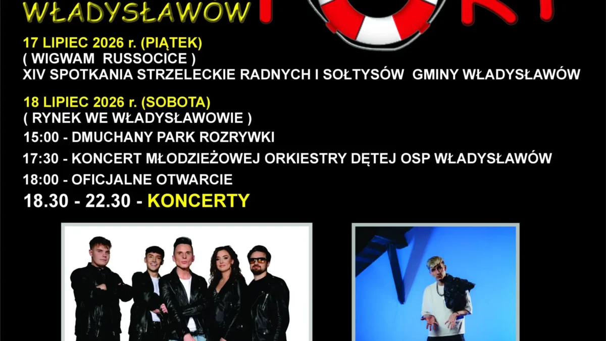 Muzyczny Port Władysławów – 18 lipca na rynku wystąpią gwiazdy