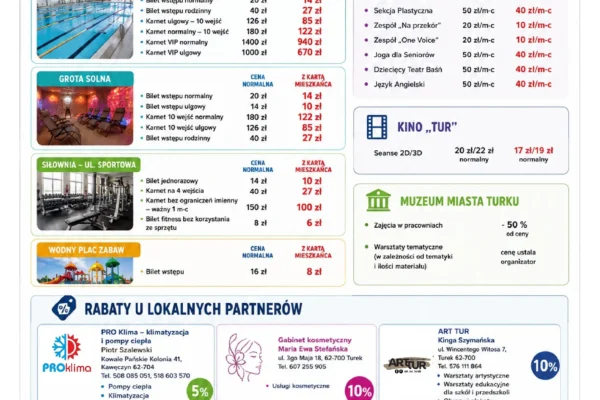 Nowi partnerzy Turkowskiej Karty Mieszkańca – więcej zniżek dla mieszkańców