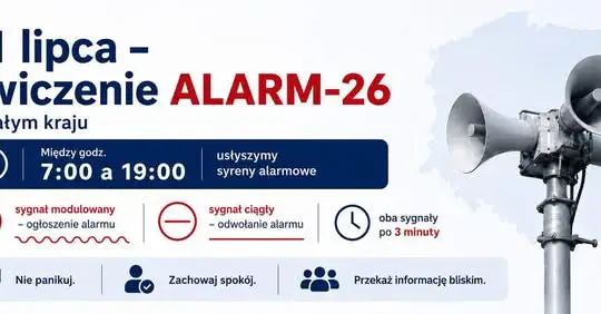 Gmina Brudzew ostrzega: 21 lipca ćwiczenia Alarm-26 – nie panikuj