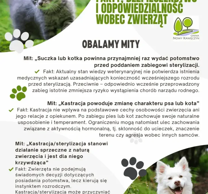 Odpowiedzialna opieka nad zwierzętami – apel gminy Kawęczyn