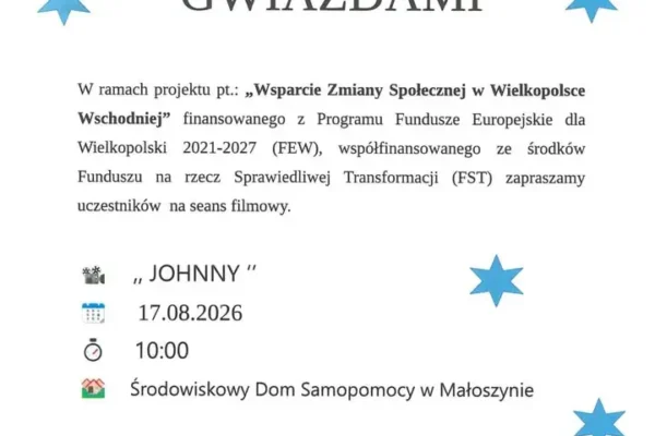 Kino pod gwiazdami w Małoszynie – bezpłatny seans filmu „Johnny”