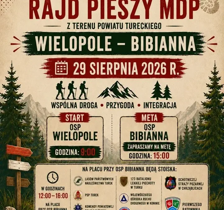 I Powiatowy Rajd Pieszy Młodzieżowych Drużyn Pożarniczych – Wielopole–Bibianna