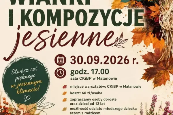 Jesienne warsztaty florystyczne w Malanowie – stwórz własny wianek