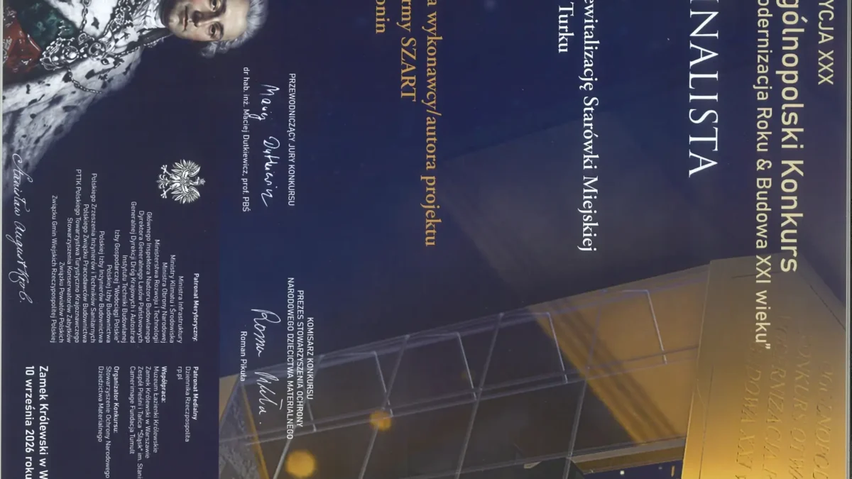 Turkowska starówka w finale ogólnopolskiego konkursu Modernizacja Roku