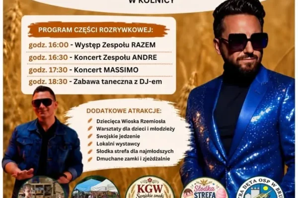 Dożynki Powiatowo-Gminno-Parafialne w Kolnicy – 5 września 2026