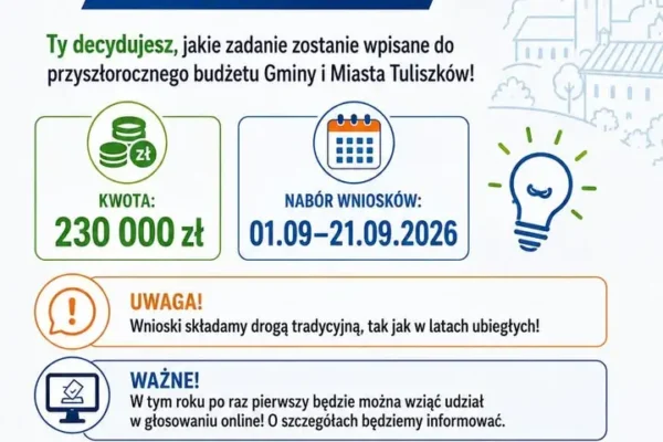 Rusza nabór wniosków do Tuliszkowskiego Budżetu Obywatelskiego na 2027 rok