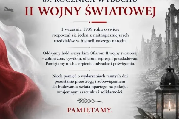 87. rocznica wybuchu II wojny światowej – Gmina Przykona pamięta
