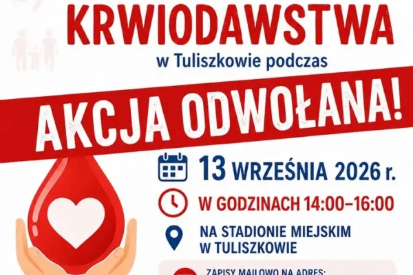Odwołano akcję krwiodawstwa w Koninie – krew można oddać w RCKiK