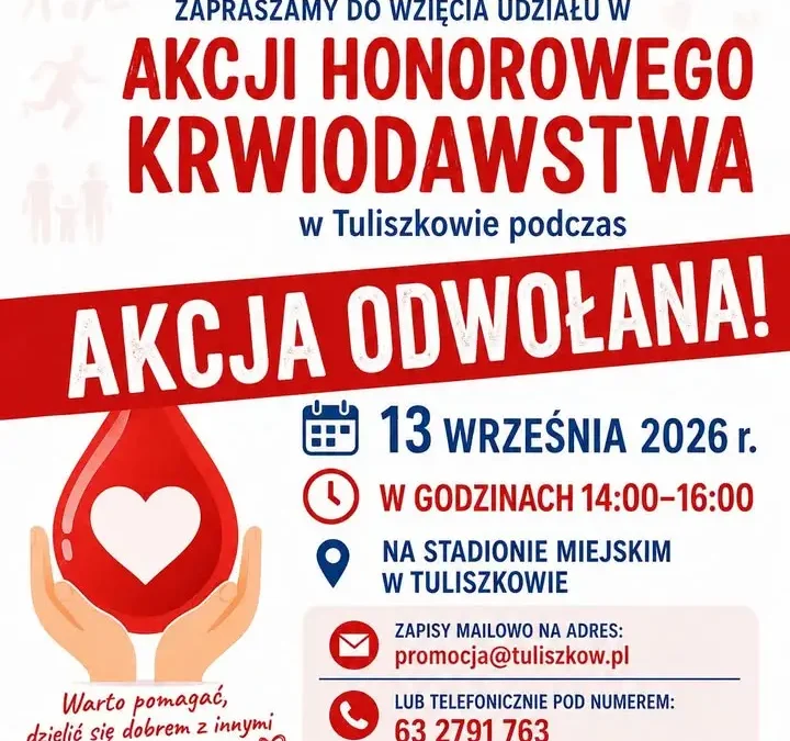 Odwołano akcję krwiodawstwa w Koninie – krew można oddać w RCKiK