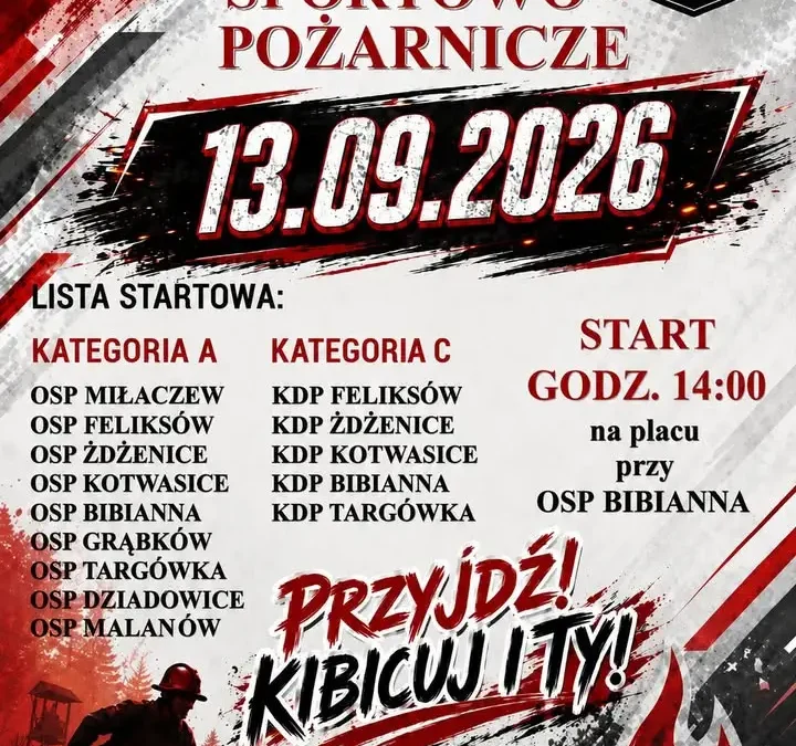 Gminne Zawody Sportowo-Pożarnicze w Bibiannie – rekordowy udział drużyn kobiecych