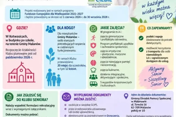 Klub Seniora w Kotwasicach: trwa nabór, zostało kilka dni