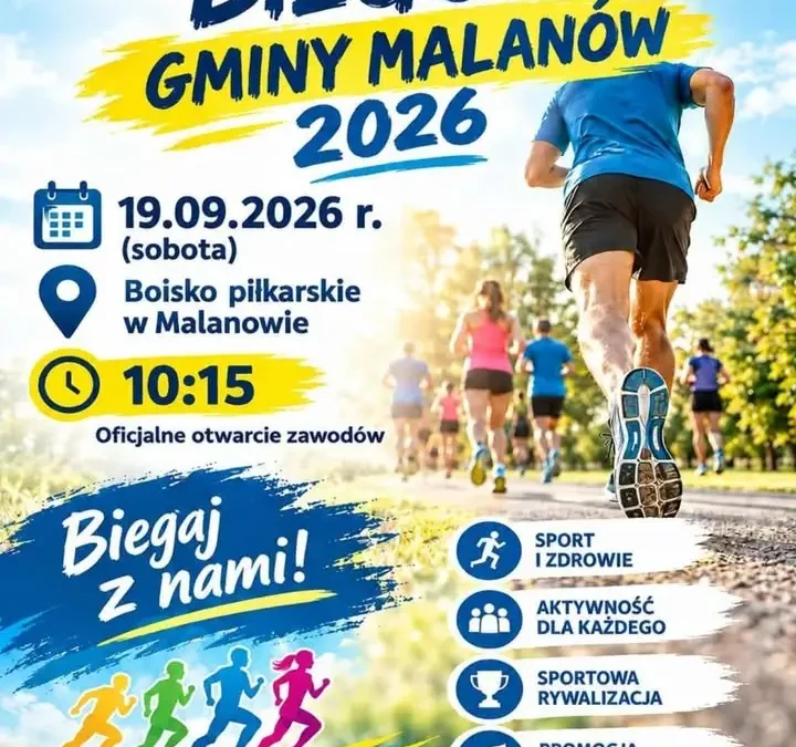 Festiwal Biegowy Gminy Malanów – 19 września na boisku w Malanowie