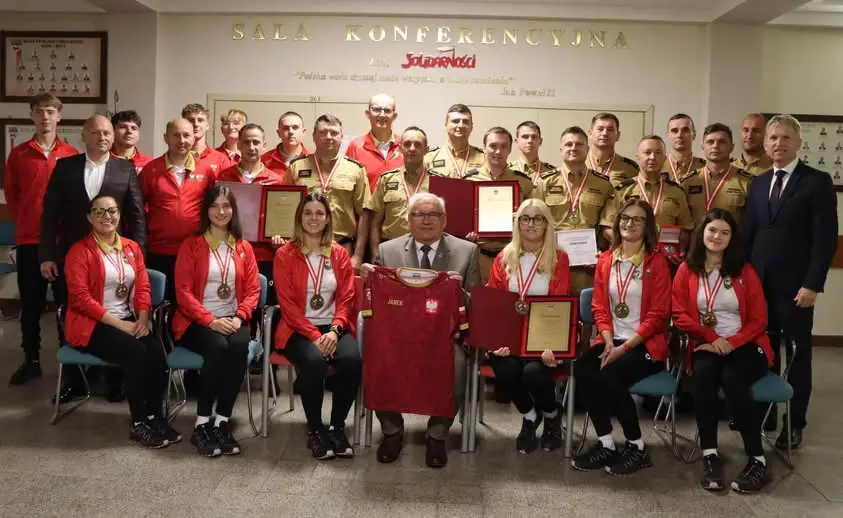Strażacy z Powiatu Tureckiego uhonorowani za sukcesy na Olimpiadzie CTIF w Austrii
