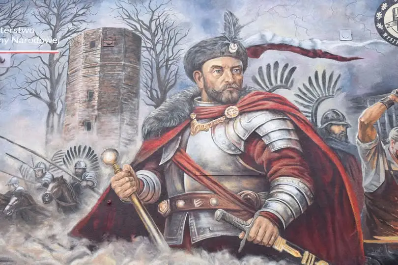 Mural „Stefan Batory – Husaria Polska” ozdobił szkołę w Wyszynie