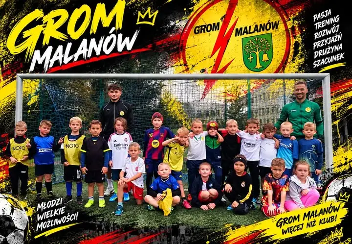 Grom Malanów stawia na najmłodszych – rośnie nowe pokolenie piłkarzy