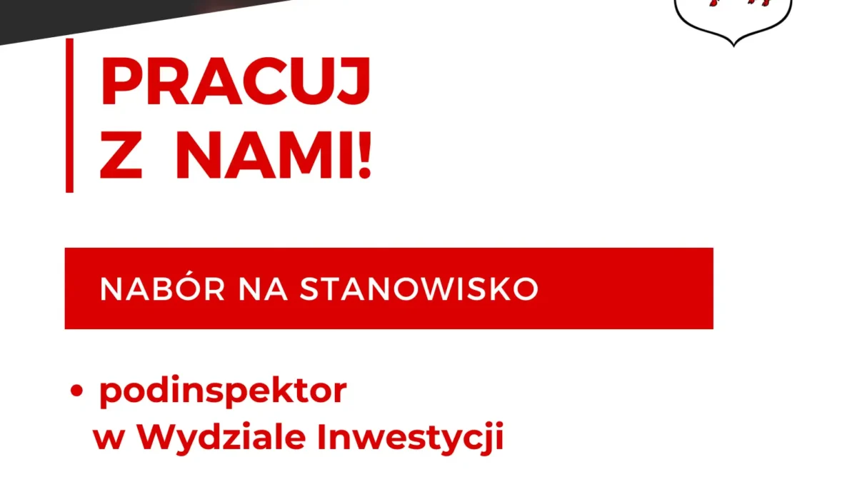 Turek szuka podinspektora w Wydziale Inwestycji