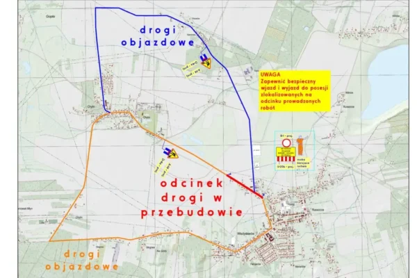 Utrudnienia na drodze powiatowej 3219P: Russocice – Chylin zamknięte 23 i 24 września