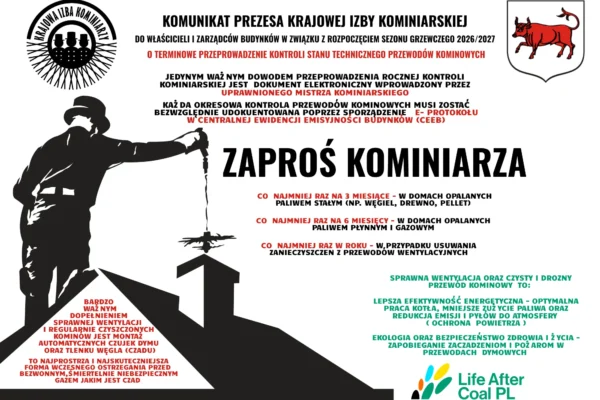 Sezon grzewczy 2026/2027: obowiązkowe czujki dymu i czadu oraz weryfikacja kominiarza
