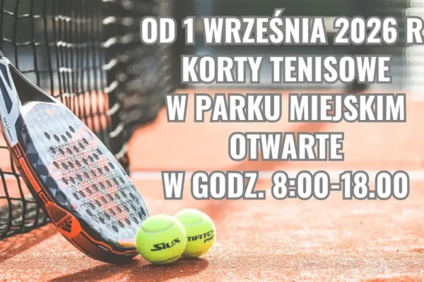Zmiana godzin otwarcia kortów w Parku Miejskim w Turku