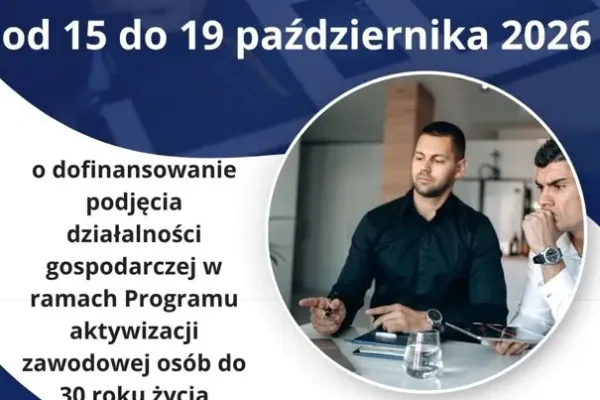 Nabór wniosków o dofinansowanie własnej firmy dla osób do 30. roku życia – rusza 15 października